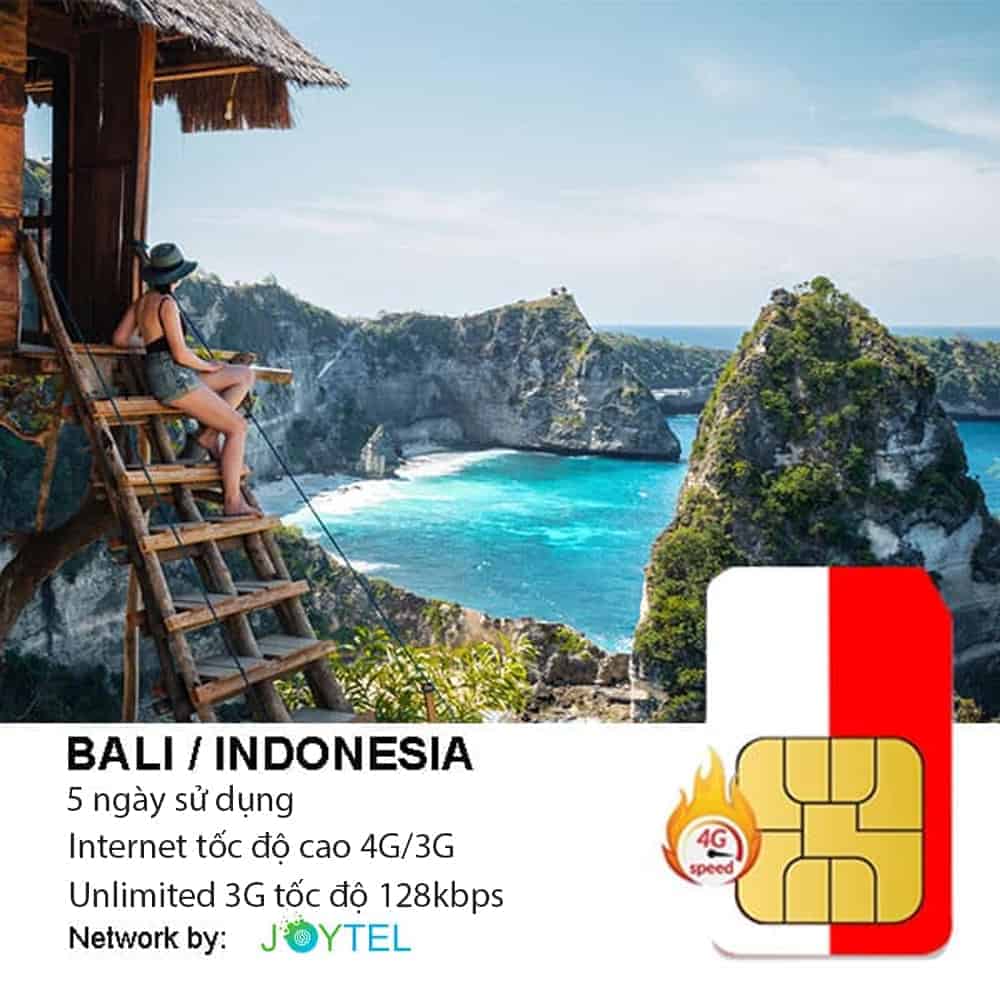 Sim Indonesia 5 ngày 5GB/10GB/ 15GB Data