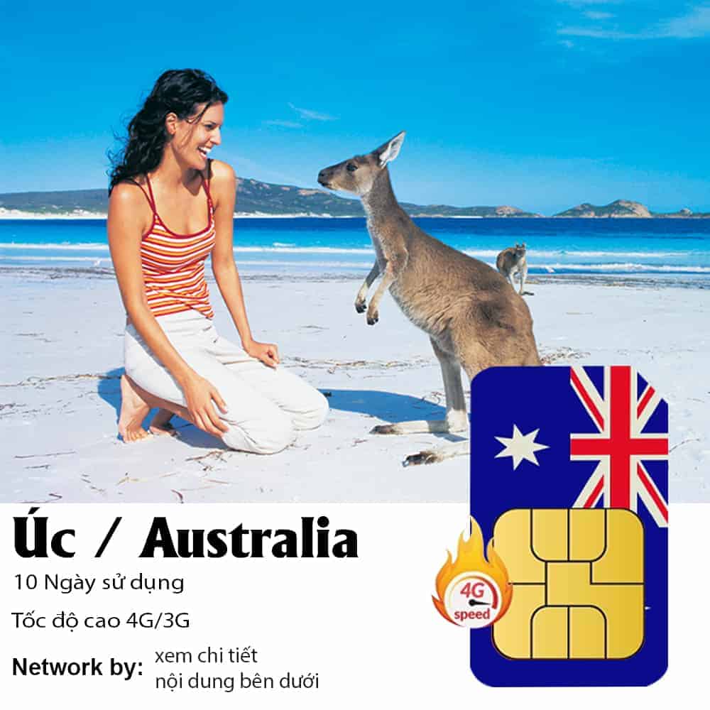 Sim Úc 10 ngày 5GB/ 10GB Data