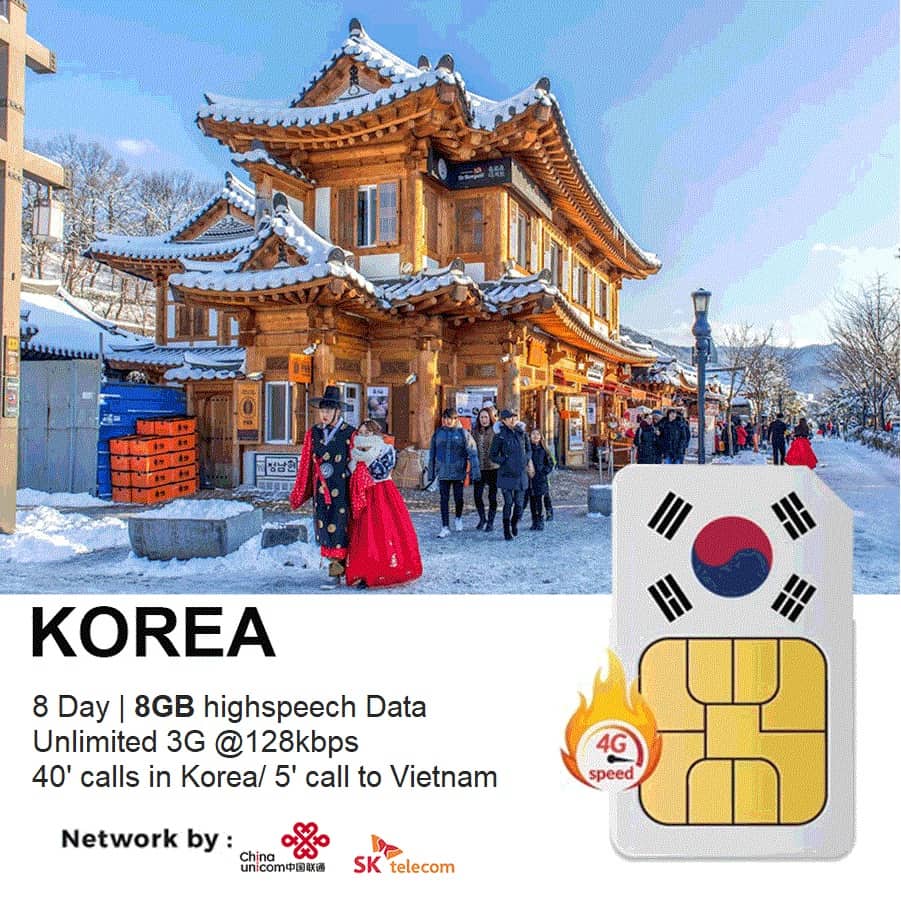Korea Travel Sim 8 Days