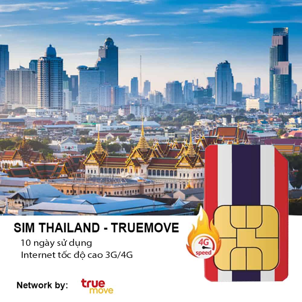 Sim Du Lịch Thái Lan Truemove 10 Ngày