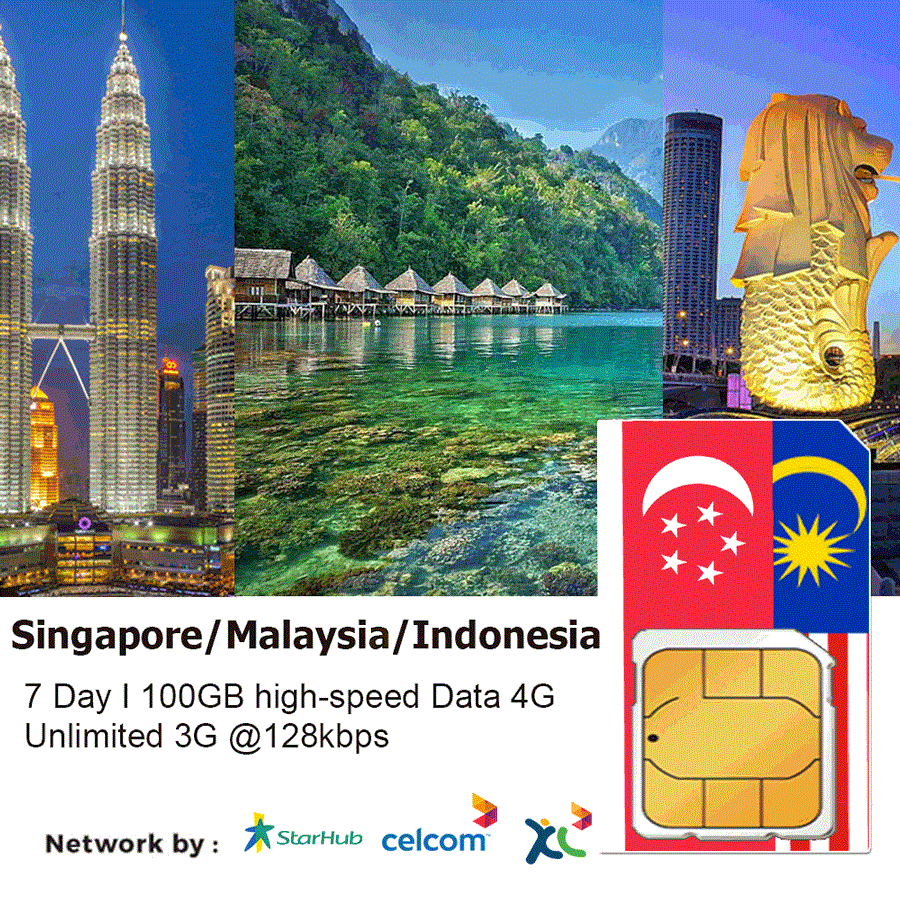 Singapore Malaysia Indonesia Travel Sim