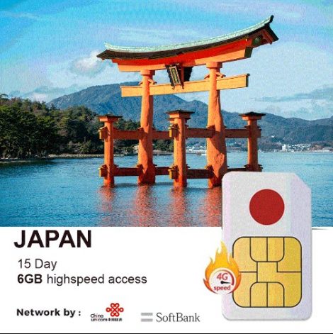 Japan Travel Sim 15 Days 6GB