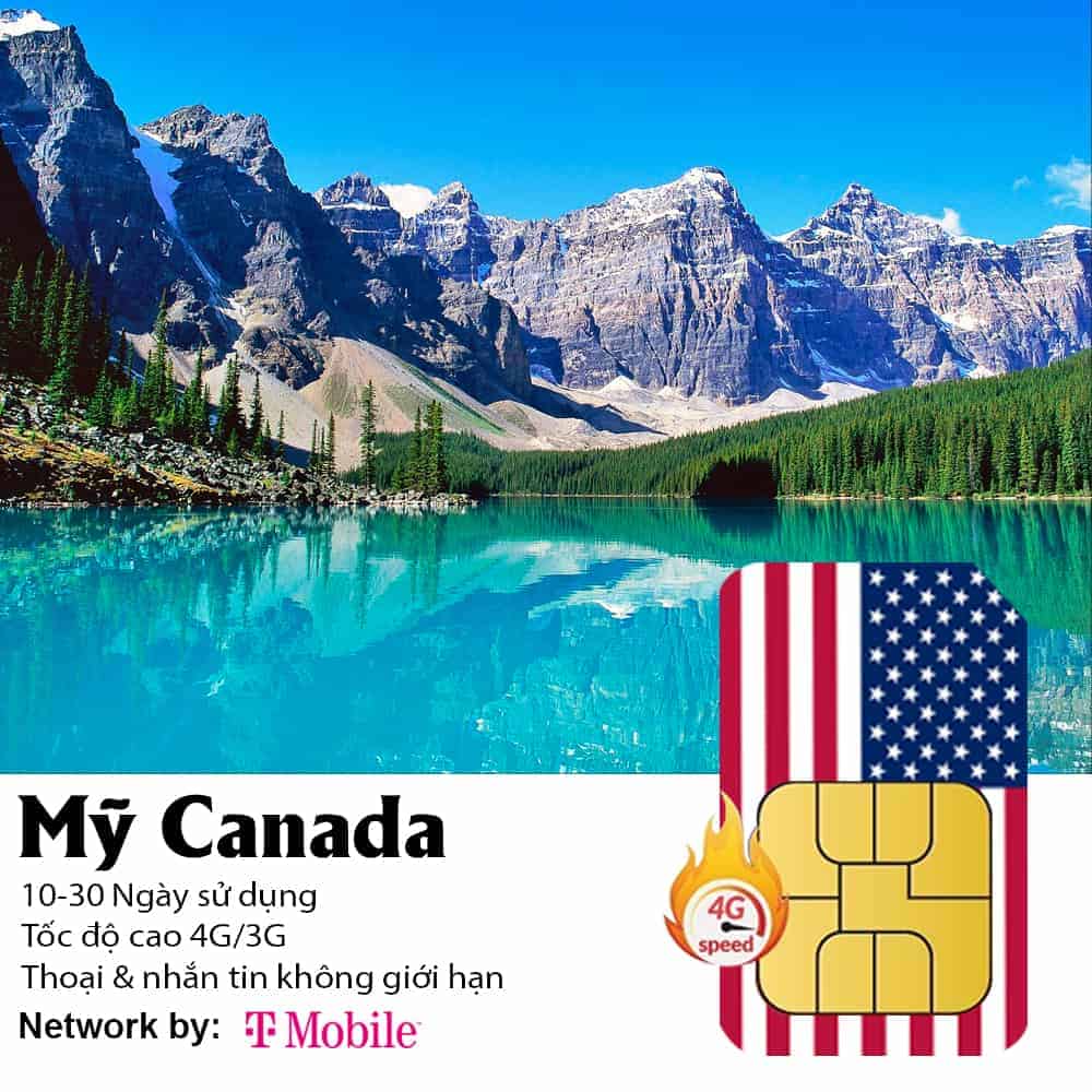 Sim local Mỹ Canada