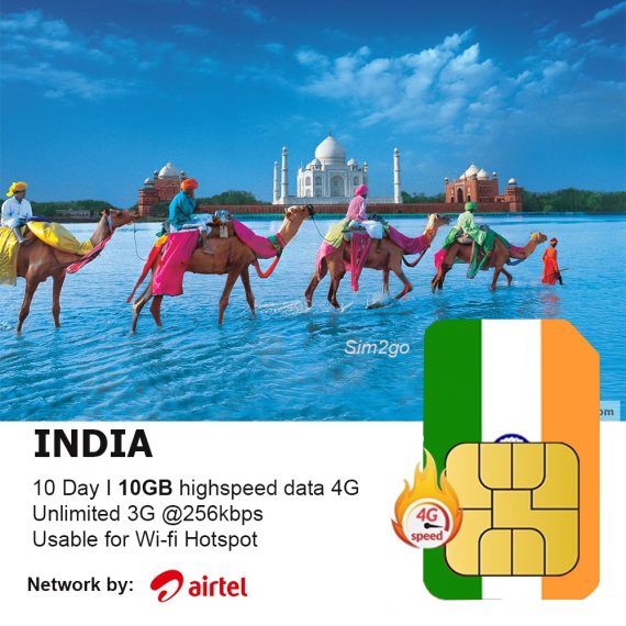 India Travel Sim 10 Days 