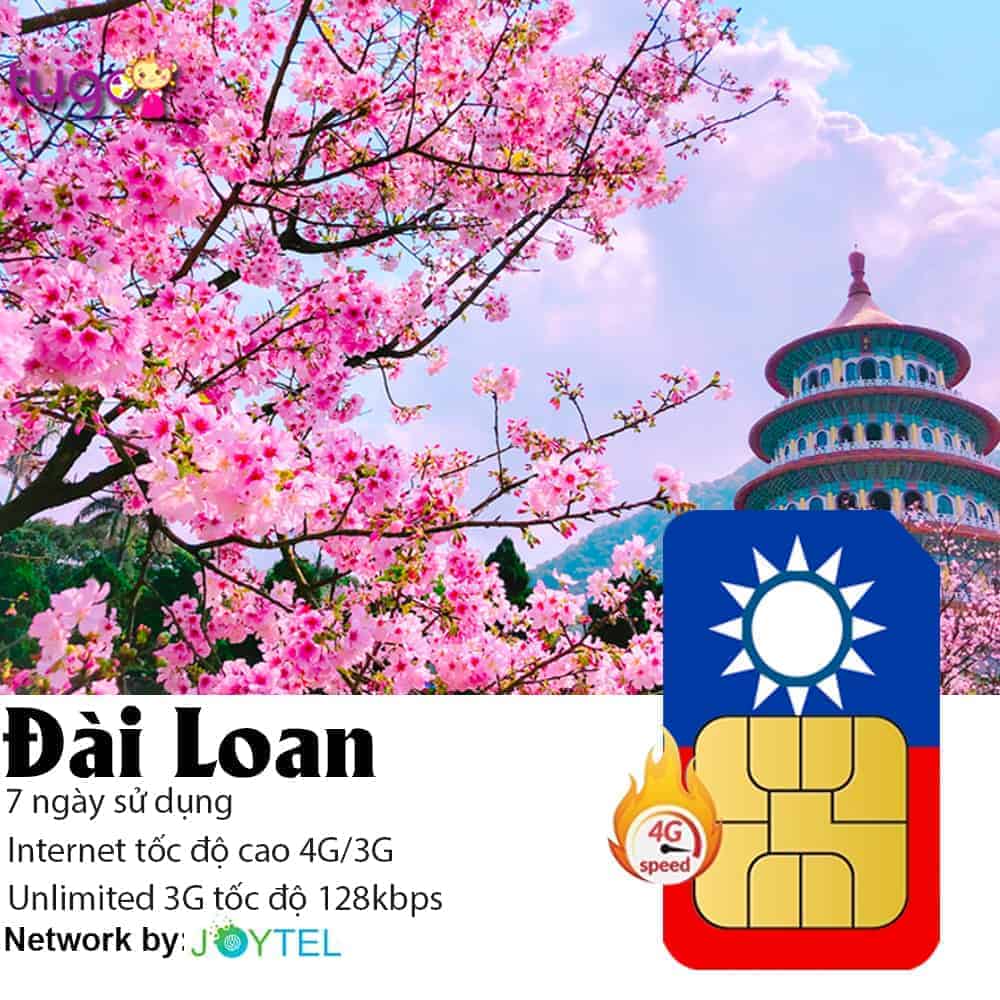 Sim Đài Loan 7 ngày 7GB – 21GB Data