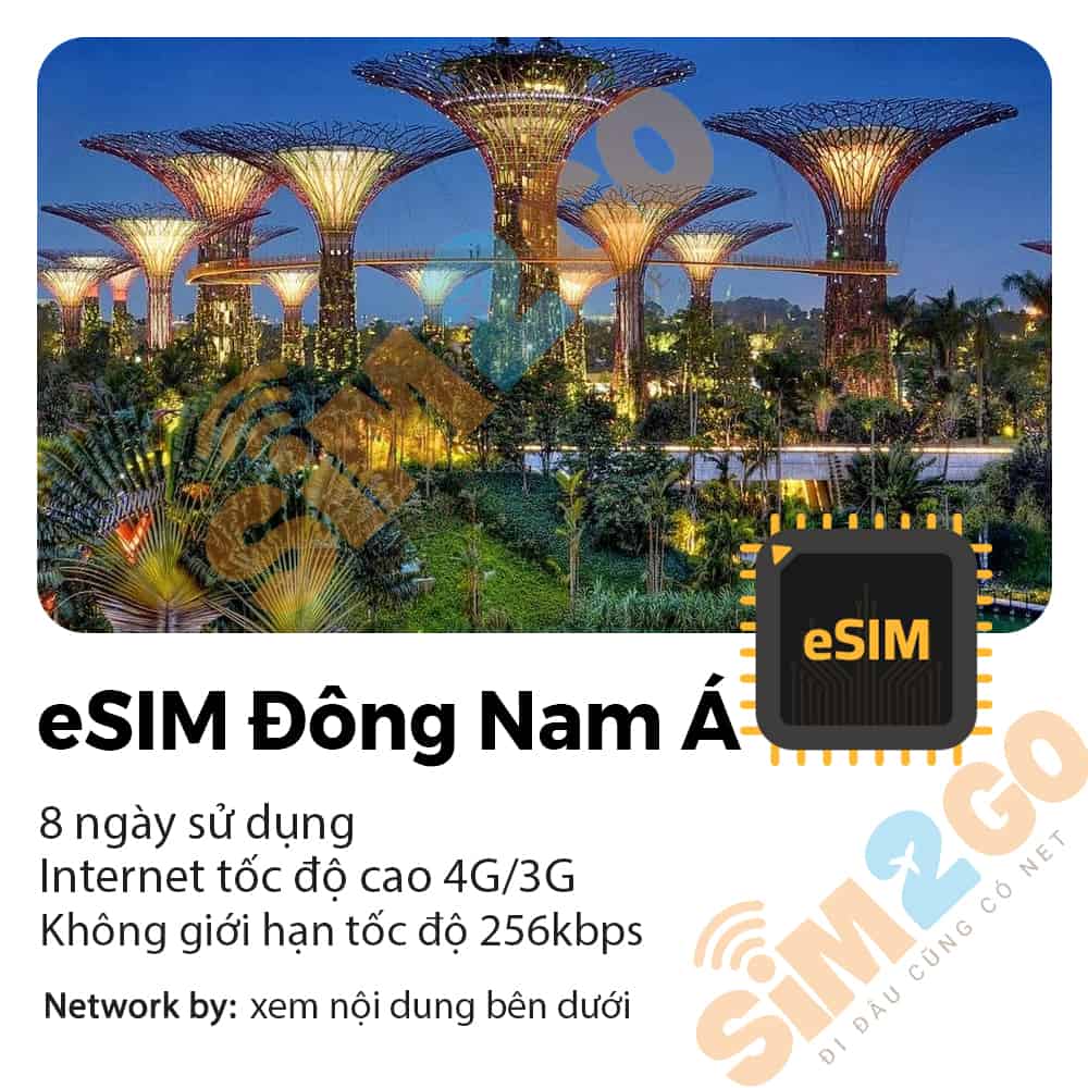 eSIM Du lịch Đông Nam Á 8 ngày 5 GB