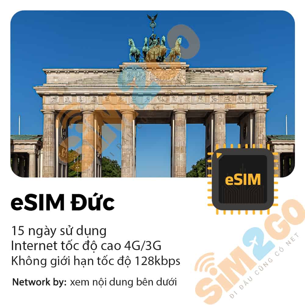 eSIM Du lịch Đức 15 ngày 10GB