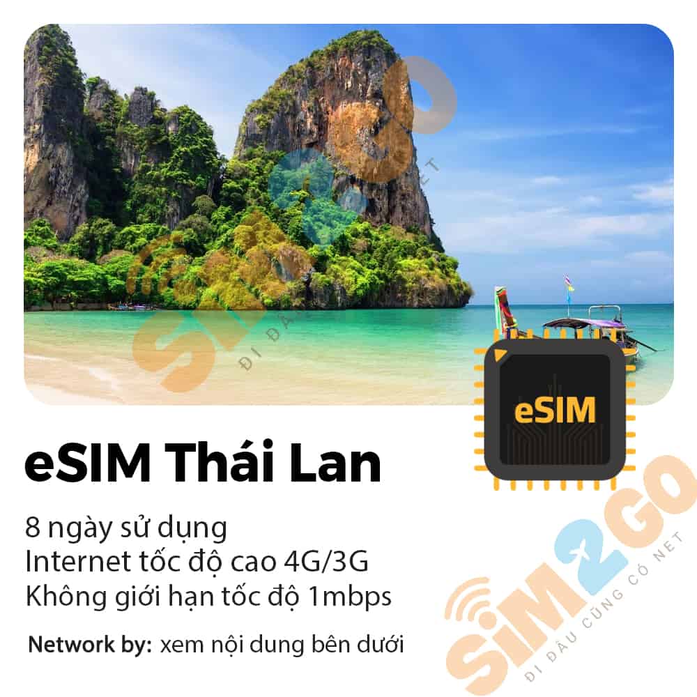 eSIM Thái Lan 7 ngày 15GB & gọi thoại