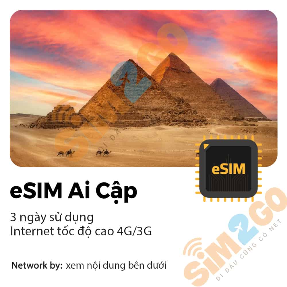 eSim Ai Cập 3 Ngày 1GB