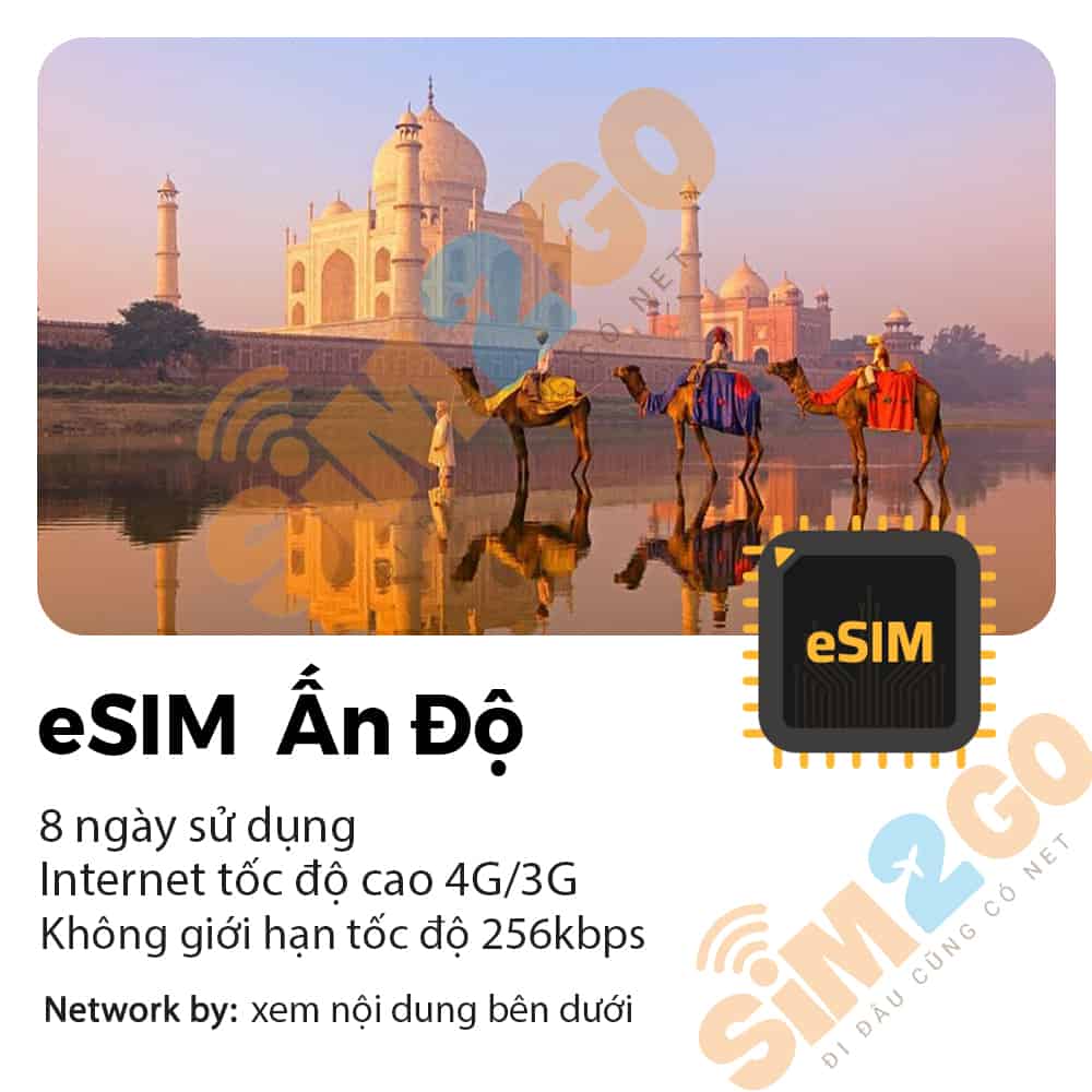 eSIM Ấn Độ 8 ngày