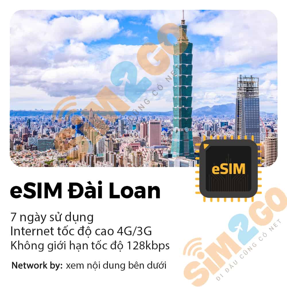 eSIM Đài Loan 7 Ngày 10GB/ 20GB Data Tốc Độ Cao