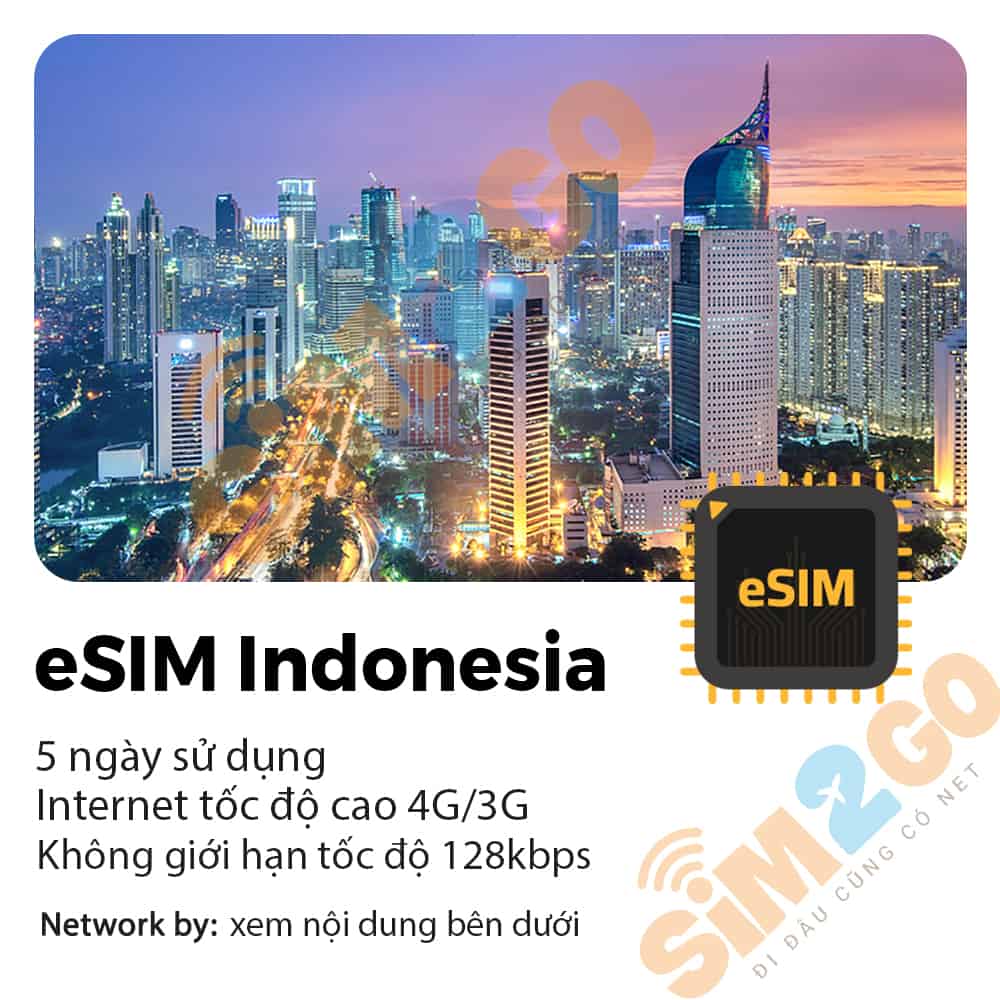 eSIM Indonesia 5 ngày 5GB – 15GB Data