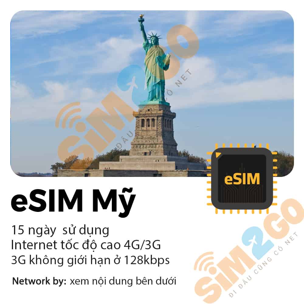 eSIM Mỹ 10 Ngày 5GB data