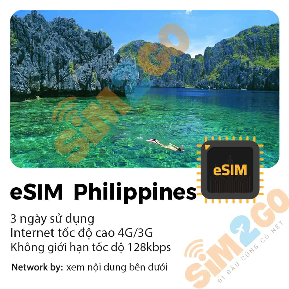eSIM Philippines 3 Ngày 1GB tới 5GB Data