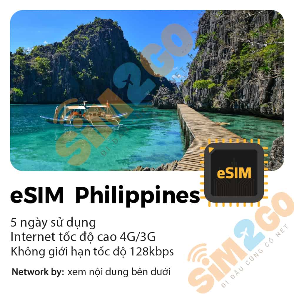 eSIM Philippines 5 ngày 5GB – 15GB Data