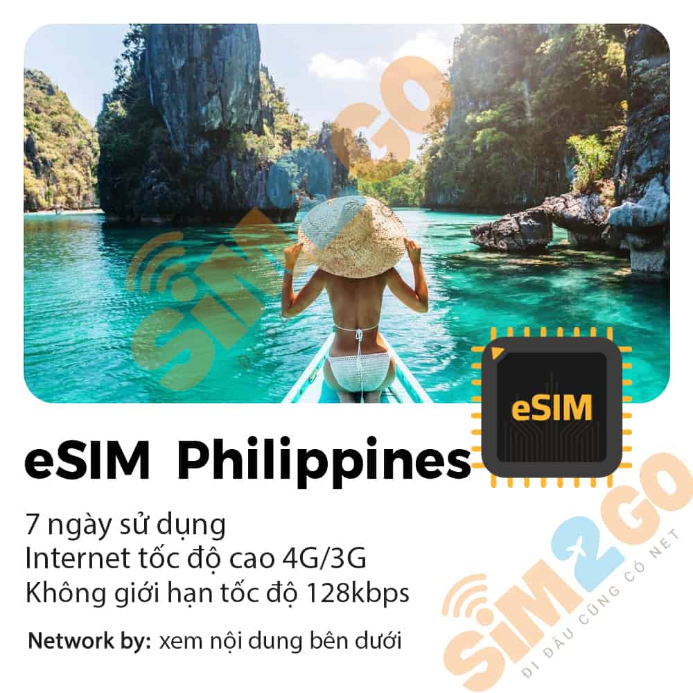 eSIM Philippines 7 ngày 8GB tới 15GB Data