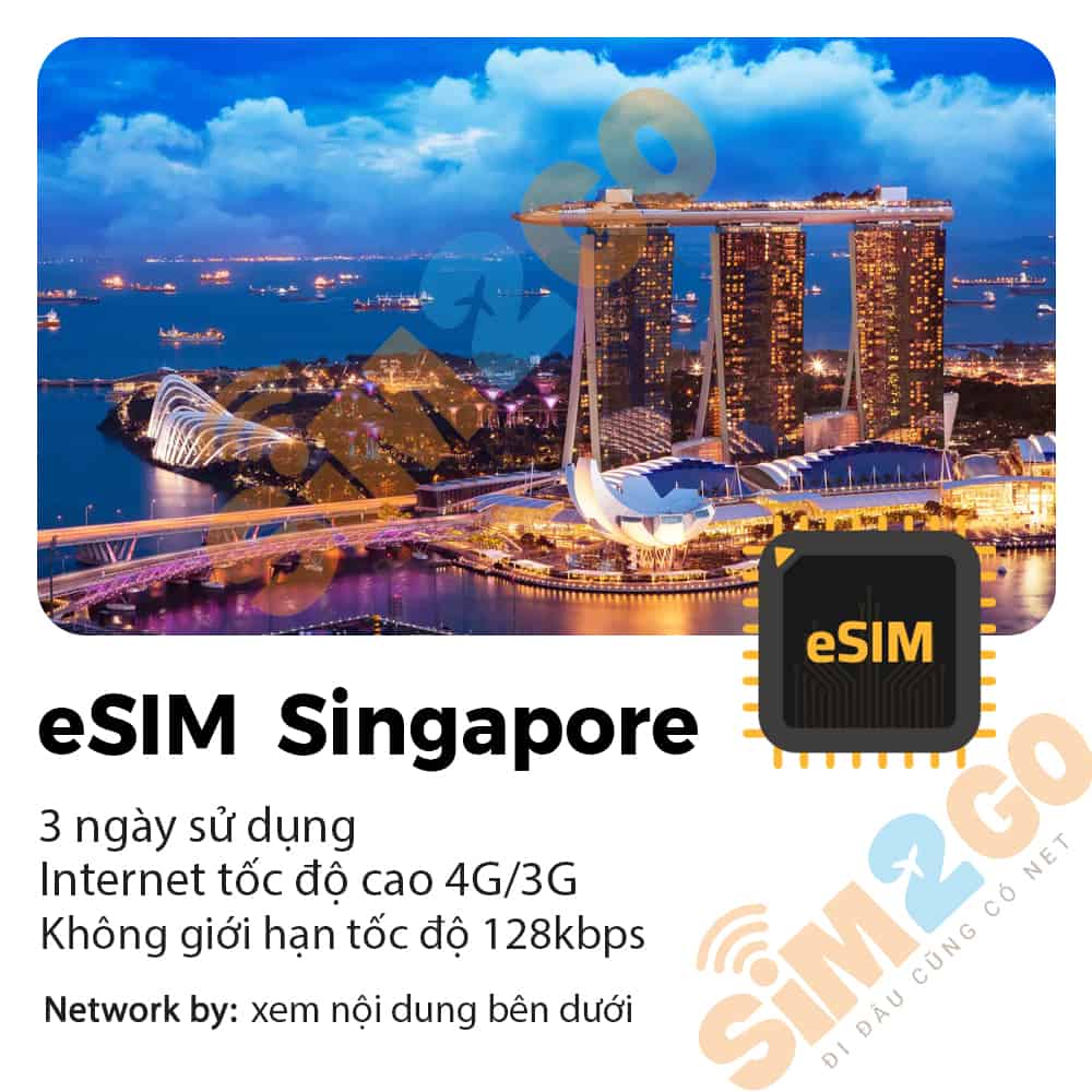 eSIM Singapore 3 Ngày 1GB tới 5GB Data