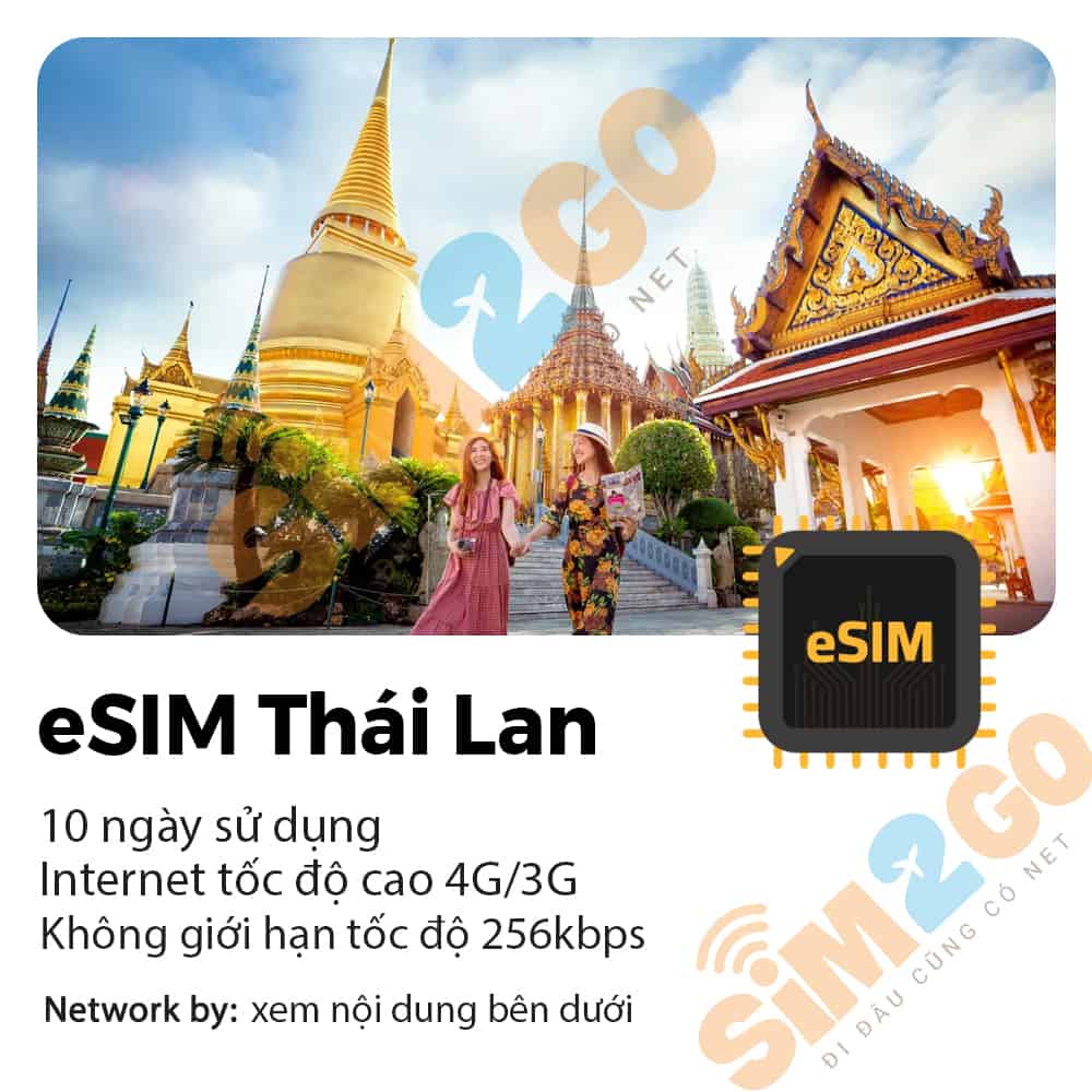 eSIM Thái Lan 10 ngày 30GB & gọi thoại
