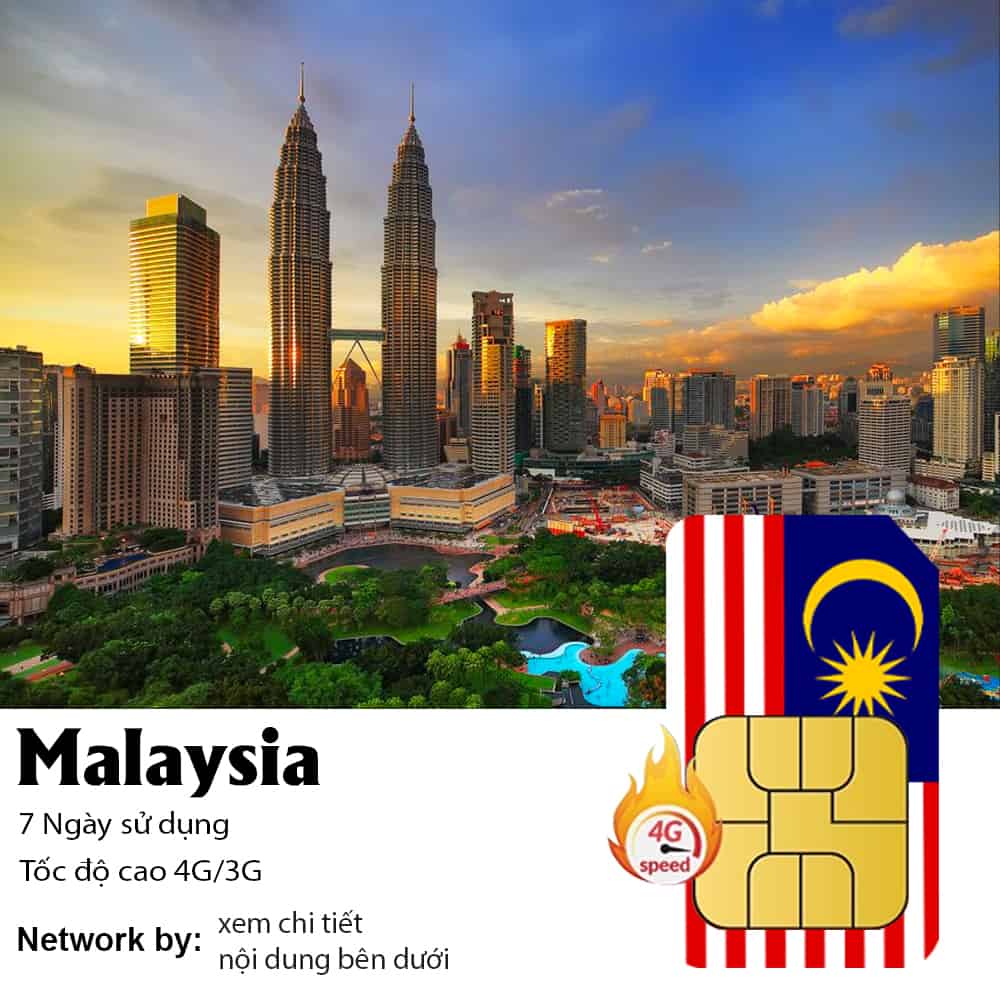Sim Malaysia 7 Ngày 10GB/20GB Data