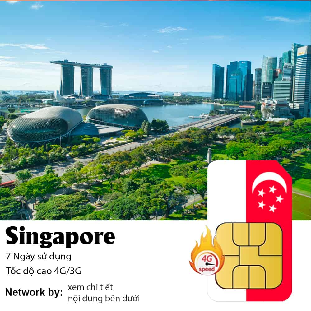 Sim Singapore 7 Ngày 10GB/20GB Data