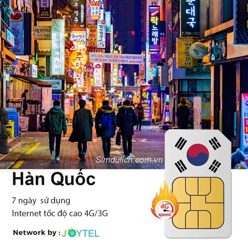 Sim Hàn Quốc 7 ngày 7GB – 14GB Data