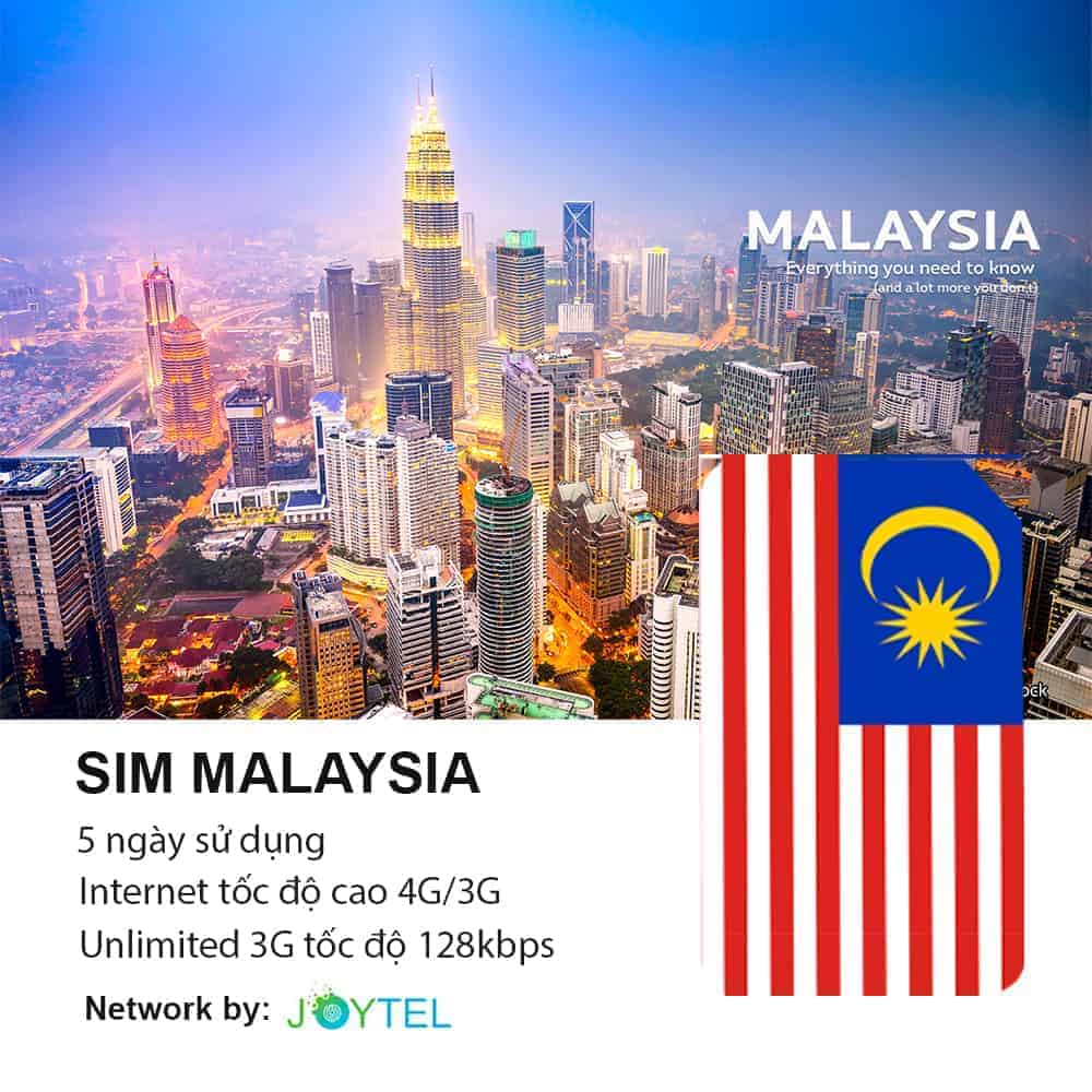 Sim Malaysia 5 Ngày 5GB/ 10GB/ 15GB Data