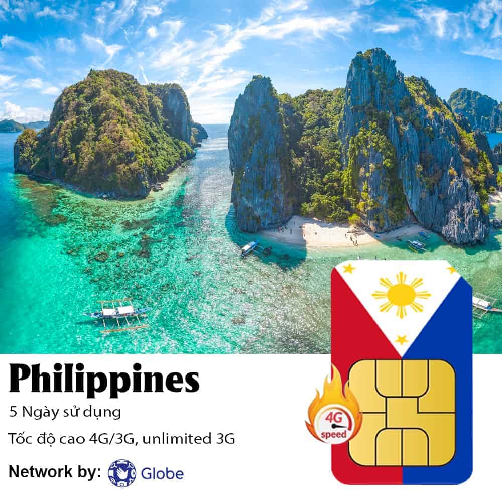 Sim Philippines 5 ngày 5GB – 10GB Data